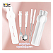 KY Portable 3 Cutlery Set - White (ឈុតប្រអប់ដាក់សមស្លាបព្រាចង្កឹះ3ចល័ត - ពណ៌ស)